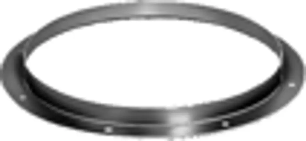 Metallring mit Befestigungsbohrungen, typischerweise verwendet als Ansaug- oder Gegenflansch. Geeignet für Produkte der Marke Wolf.
